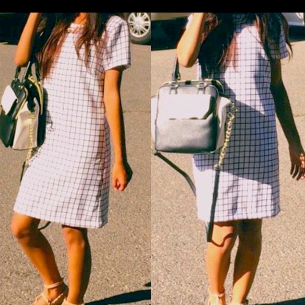 Black & White grid dress